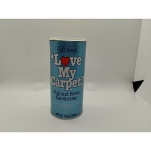 VINTAGE Love My Carpet “Soft Scent” Rug and Room Deodorizer 12 Oz - Opened